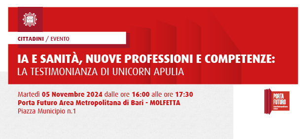 Foto IA e sanità, nuove professioni e competenze: la testimonianza di Unicorn Apulia
