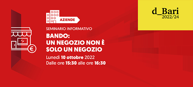 Foto Bando “Un negozio non è solo un negozio“ : Seminario informativo