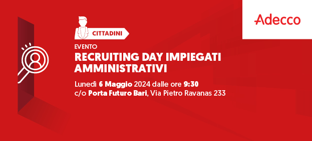 Foto RECRUITING DAY IMPIEGATI AMMINISTRATIVI