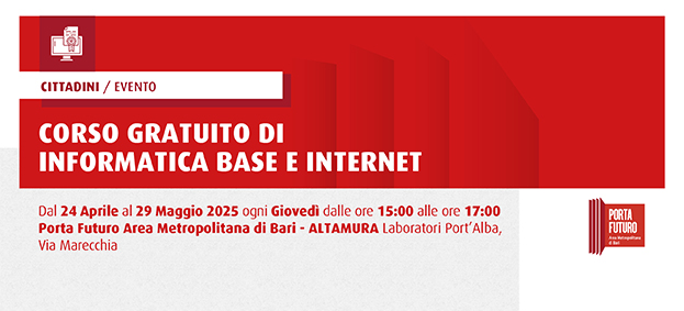 CORSO GRATUITO DI INFORMATICA BASE E INTERNET