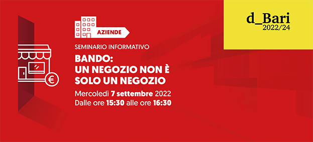 Foto Bando “Un negozio non è solo un negozio“ : Seminario informativo