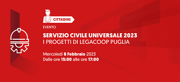 Foto SERVIZIO CIVILE UNIVERSALE 2023 – I Progetti di Legacoop Puglia
