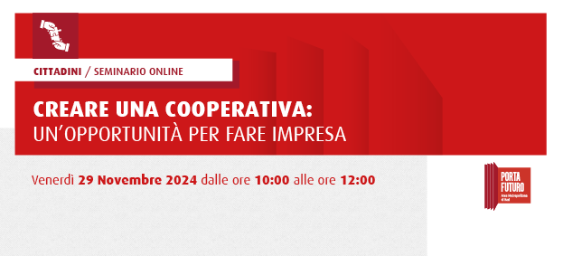 Foto Seminario on line “Creare una Cooperativa: un’opportunità per fare impresa” 