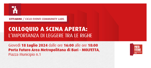 Foto COMMUNITY LABS - Colloquio a scena aperta: imparare a gestire le domande cruciali
