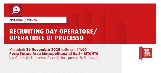RECRUITING DAY – OPERATORE/OPERATRICE DI PROCESSO
