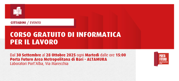 CORSO GRATUITO DI INFORMATICA PER IL LAVORO