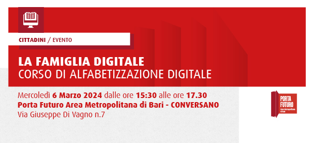 Foto LA FAMIGLIA DIGITALE - CORSO DI FORMAZIONE PER L'ALFABETIZZAZIONE DIGITALE