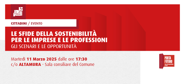 Foto LE SFIDE DELLA SOSTENIBILITA’ PERL LE IMPRESE E LE PROFESSIONI: GLI SCENARI E LE OPPORTUNITA’