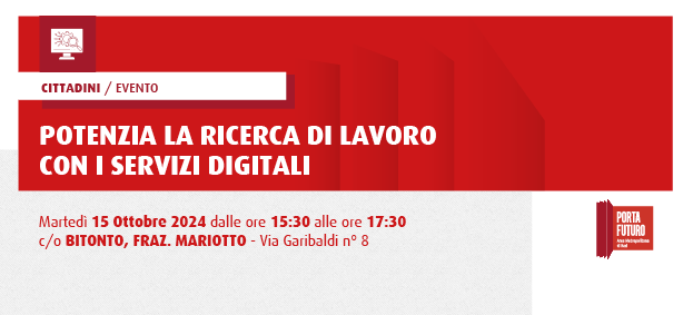 Foto POTENZIA LA RICERCA DI LAVORO CON I SERVIZI DIGITALI