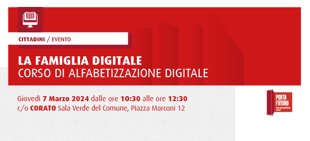 Foto LA FAMIGLIA DIGITALE - CORSO DI FORMAZIONE PER L'ALFABETIZZAZIONE DIGITALE