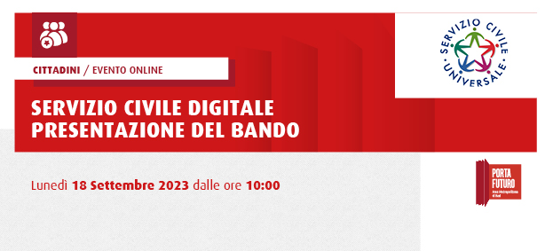 Foto PRESENTAZIONE ONLINE DEL BANDO SERVIZIO CIVILE DIGITALE