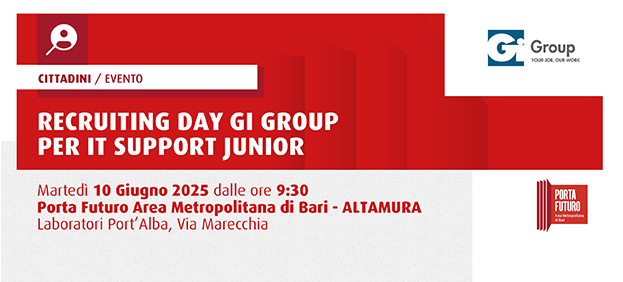Recruiting day Gi Group per IT support junior