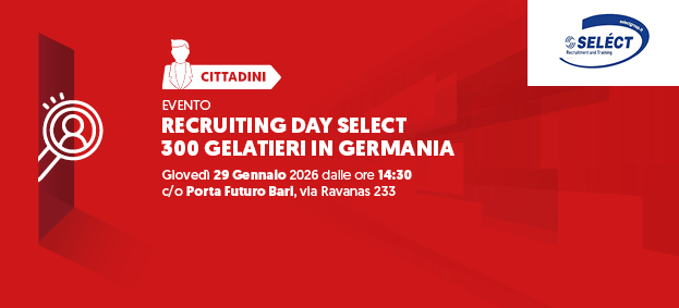 Recruiting Day Select – 300 gelatieri in Germania